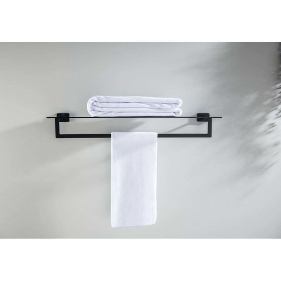 Полка для полотенец Aquatek Либра AQ4315MB, цвет чёрный матовый - фото 3