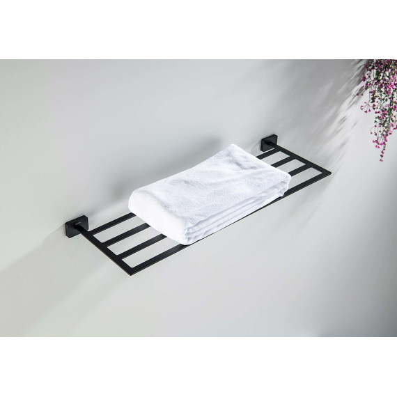 Полка для полотенец Aquatek Либра AQ4322MB, цвет чёрный матовый - фото 5