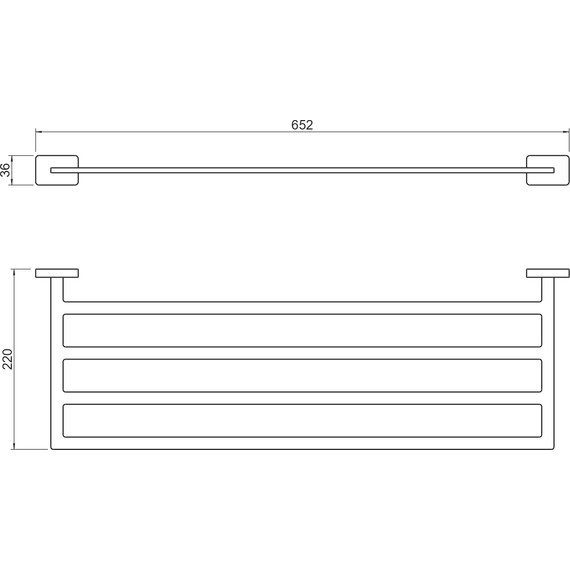 Полка для полотенец Aquatek Либра AQ4322CR - фото 6