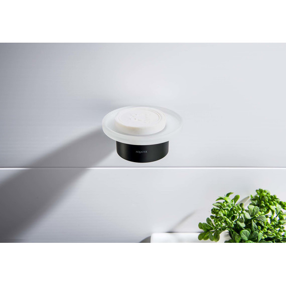 Мыльница Aquatek Лира AQ4403MB, цвет чёрный матовый - фото 3