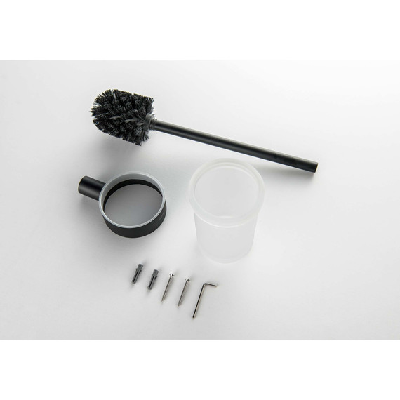 Ёршик для унитаза Aquatek Лира AQ4410MB, цвет чёрный матовый - фото 2