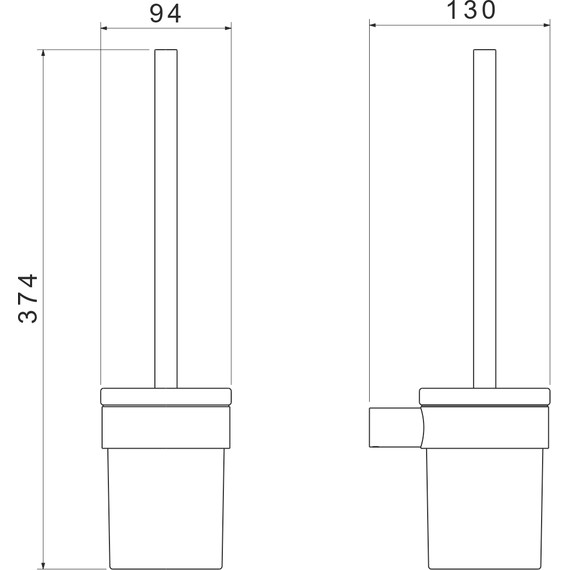 Ёршик для унитаза Aquatek Лира AQ4410MB, цвет чёрный матовый - фото 5