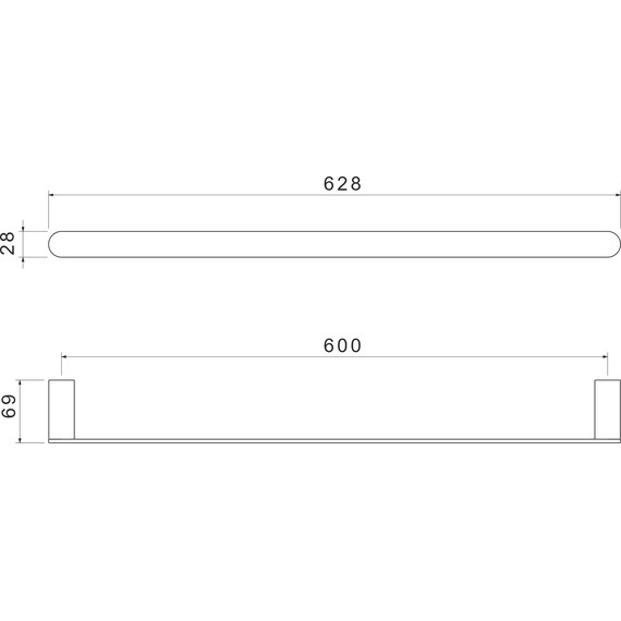 Полотенцедержатель Aquatek Лира AQ4414MB, цвет чёрный матовый - фото 6