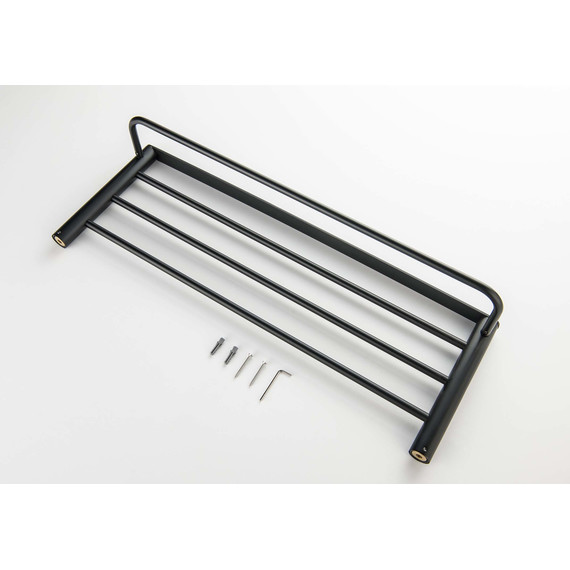 Полка для полотенец Aquatek Лира AQ4415MB, цвет чёрный матовый - фото 2