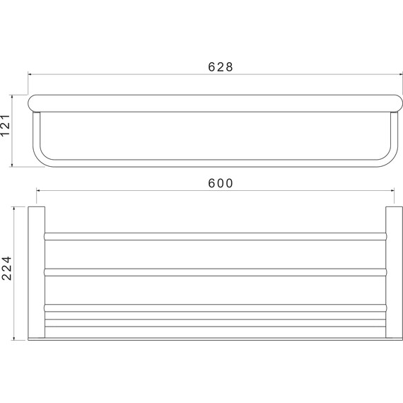 Полка для полотенец Aquatek Лира AQ4415CR - фото 6