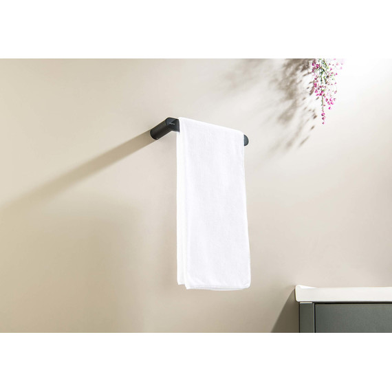 Полотенцедержатель Aquatek Лира AQ4419MB, цвет чёрный матовый - фото 3