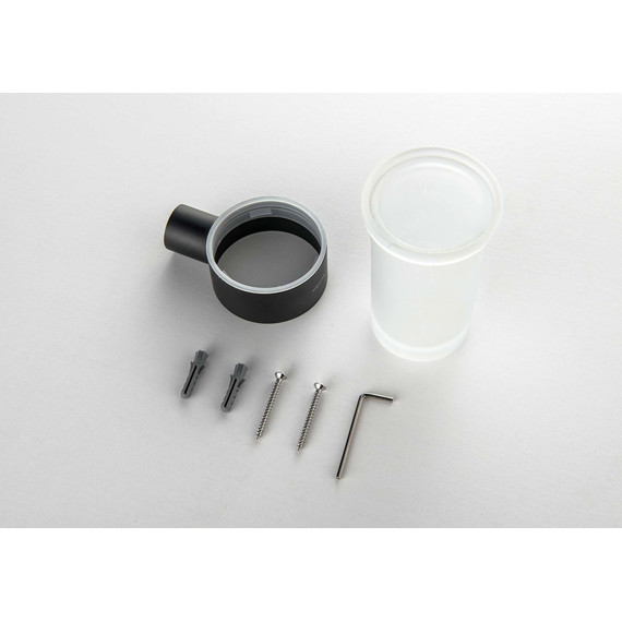 Стакан для зубных щеток Aquatek Лира AQ4427MB, цвет чёрный матовый - фото 2