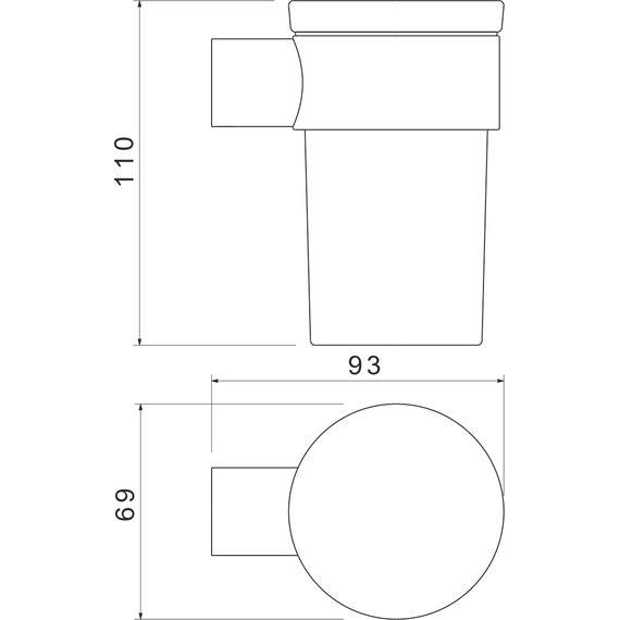 Стакан для зубных щеток Aquatek Лира AQ4427MB, цвет чёрный матовый - фото 5