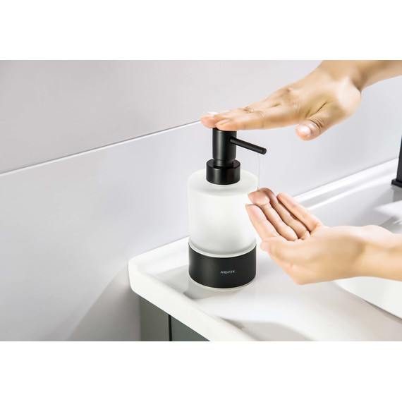 Дозатор для жидкого мыла Aquatek Лира AQ4429MB, цвет чёрный матовый - фото 3