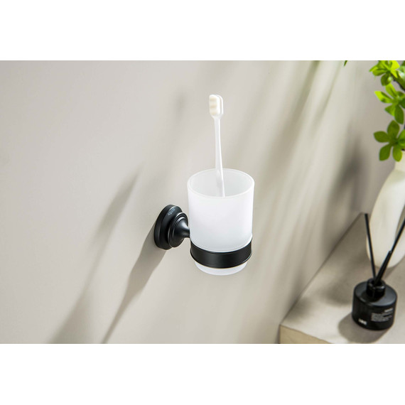 Стакан для зубных щеток Aquatek Классик AQ4504MB, цвет чёрный матовый - фото 4