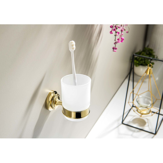 Стакан для зубных щеток Aquatek Классик AQ4504PG, цвет золото - фото 4