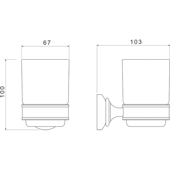 Стакан для зубных щеток Aquatek Классик AQ4504MB, цвет чёрный матовый - фото 5