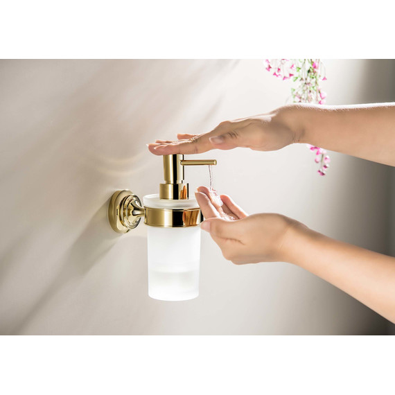 Дозатор для жидкого мыла Aquatek Классик AQ4505PG, цвет золото - фото 3