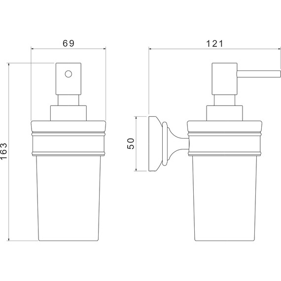 Дозатор для жидкого мыла Aquatek Классик AQ4505CR - фото 5