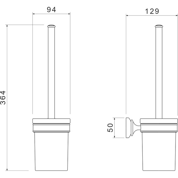 Ёршик для унитаза Aquatek Классик AQ4510CR - фото 5