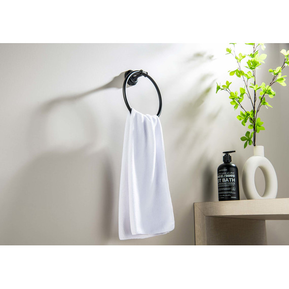 Кольцо для полотенец Aquatek Классик AQ4512MB, цвет чёрный матовый - фото 3