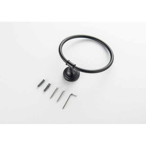 Кольцо для полотенец Aquatek Классик AQ4512MB, цвет чёрный матовый - фото 2