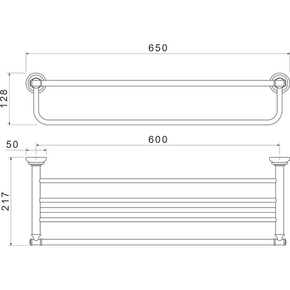 Полка для полотенец Aquatek Классик AQ4515CR - фото 6