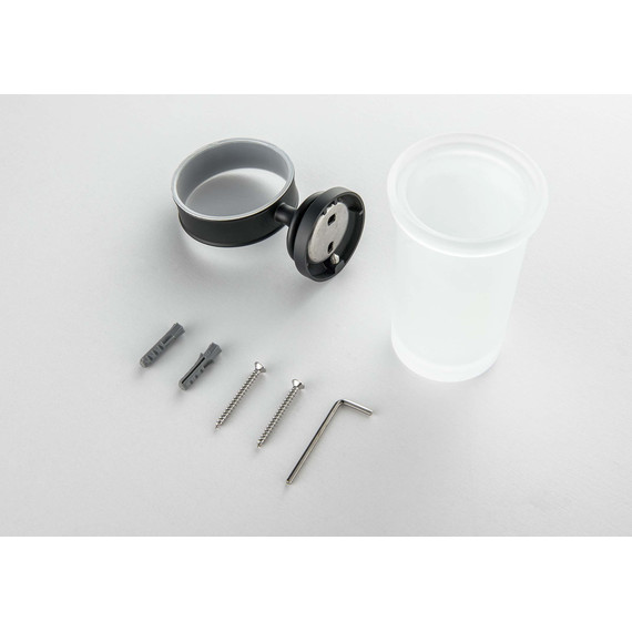 Стакан для зубных щеток Aquatek Классик AQ4527MB, цвет чёрный матовый - фото 2