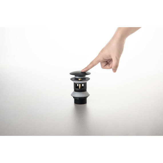 Донный клапан Aquatek AQ6002MB, чёрный матовый - фото 5