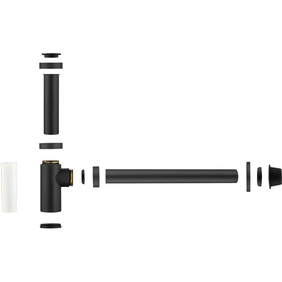 Сифон для умывальника Aquatek AQ6012MB, чёрный матовый - фото, картинка 6 Сифон для умывальника Aquatek AQ6012MB, чёрный матовый - фото 6