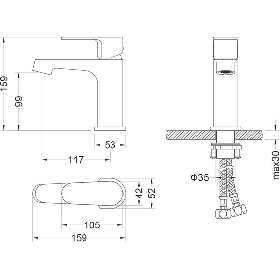 Набор смесителей 3 в 1 для ванны с коротким изливом Aquatek Оберон AQ1230CR, Цвет производителя: хром - фото, картинка 8 Набор смесителей 3 в 1 для ванны с коротким изливом Aquatek Оберон AQ1230CR, Цвет производителя: хром - фото 8