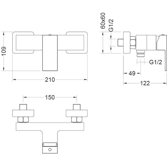 Смеситель для душа Aquatek Либра AQ1632MB, чёрный матовый, Цвет производителя: чёрный матовый - фото 4
