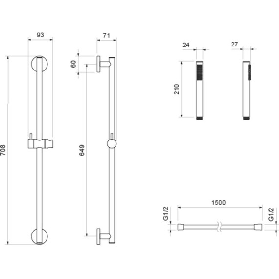Смеситель для душа Aquatek Европа AQ1332CR, Цвет производителя: хром - фото 5