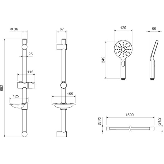 Смеситель для душа Aquatek Оберон AQ1232CR, Цвет производителя: хром - фото 5