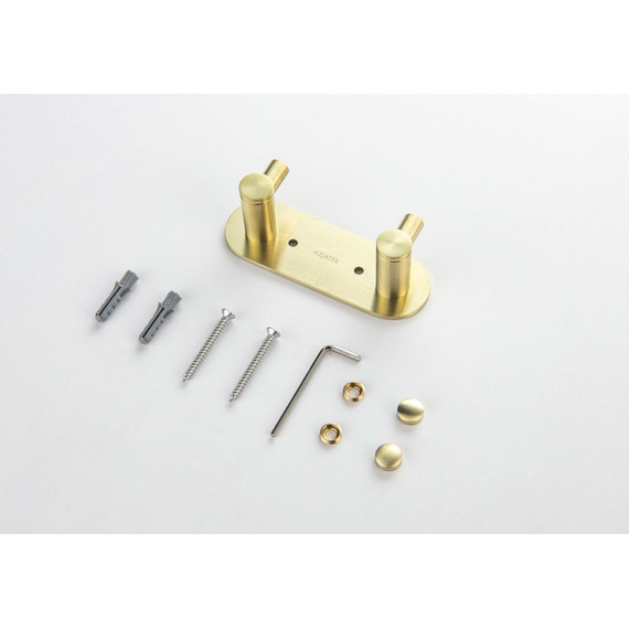 Двойной крючок Aquatek Европа AQ4102BG, цвет золото шлифованное - фото 3