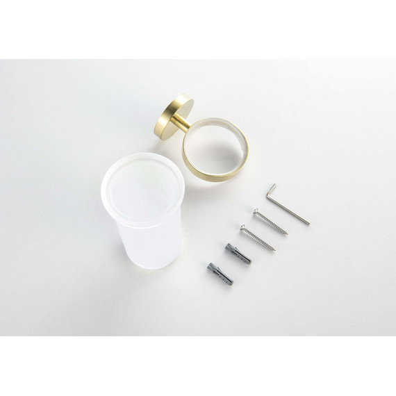 Стакан для зубных щеток Aquatek Европа AQ4104BG, цвет золото шлифованное - фото 3