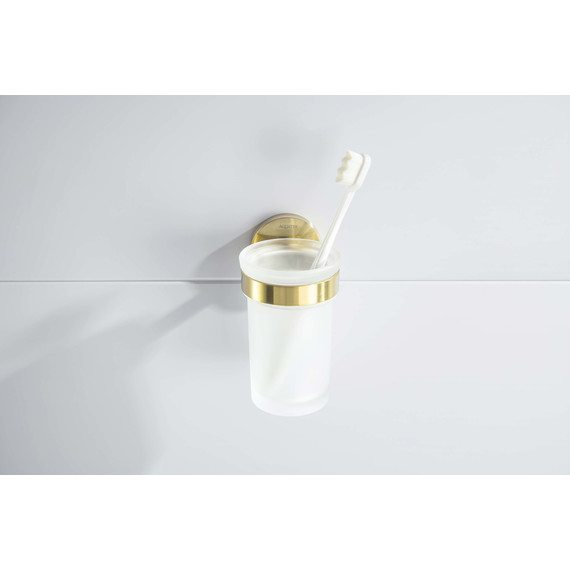 Стакан для зубных щеток Aquatek Европа AQ4104BG, цвет золото шлифованное - фото 5