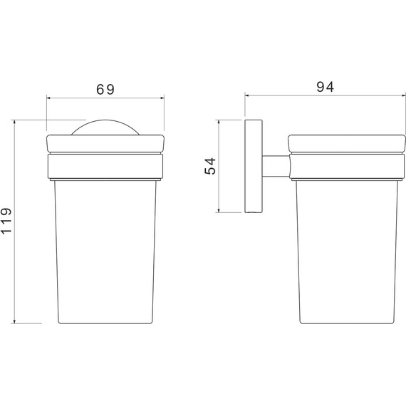 Стакан для зубных щеток Aquatek Европа AQ4104BGM, цвет оружейная сталь - фото 3