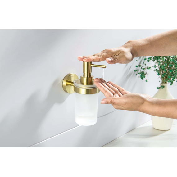 Дозатор для жидкого мыла Aquatek Европа AQ4105BG, цвет золото шлифованное - фото 4