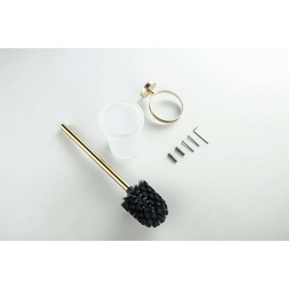 Ёршик для унитаза Aquatek Европа AQ4110BG, цвет золото шлифованное - фото 3