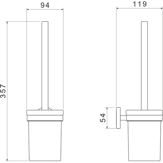 Ёршик для унитаза Aquatek Европа AQ4110BG, цвет золото шлифованное - фото 6