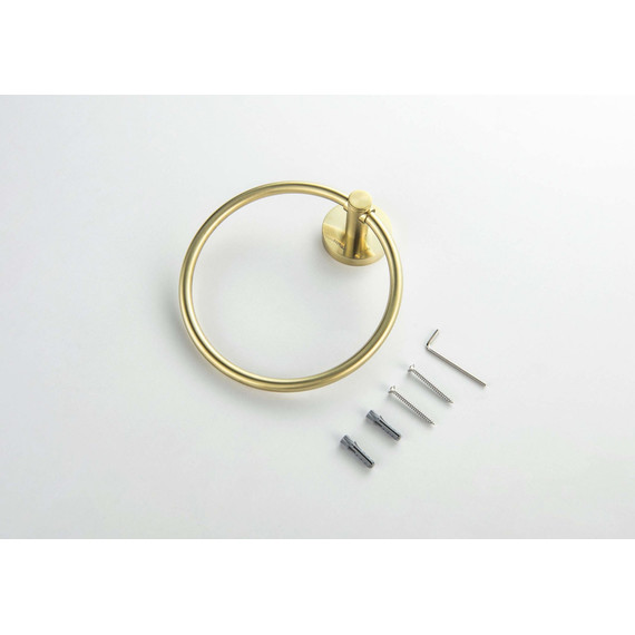 Кольцо для полотенец Aquatek Европа AQ4112BG, цвет золото шлифованное - фото 3