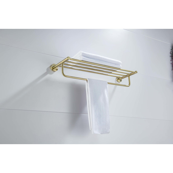 Полка для полотенец Aquatek Европа AQ4115BG, цвет золото шлифованное - фото 5
