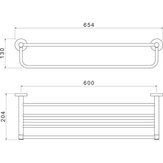 Полка для полотенец Aquatek Европа AQ4115BG, цвет золото шлифованное - фото 7