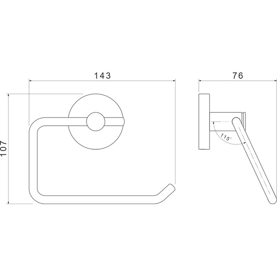 Держатель для туалетной бумаги Aquatek Европа AQ4118BGM, цвет оружейная сталь - фото 3