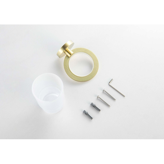 Стакан для зубных щеток Aquatek Оберон AQ4204BG, цвет золото шлифованное - фото 3