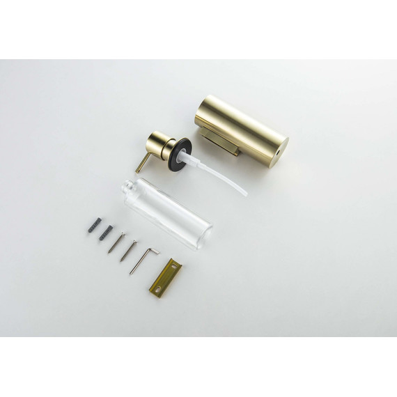 Дозатор для жидкого мыла Aquatek Оберон AQ4205BG, цвет золото шлифованное - фото 3