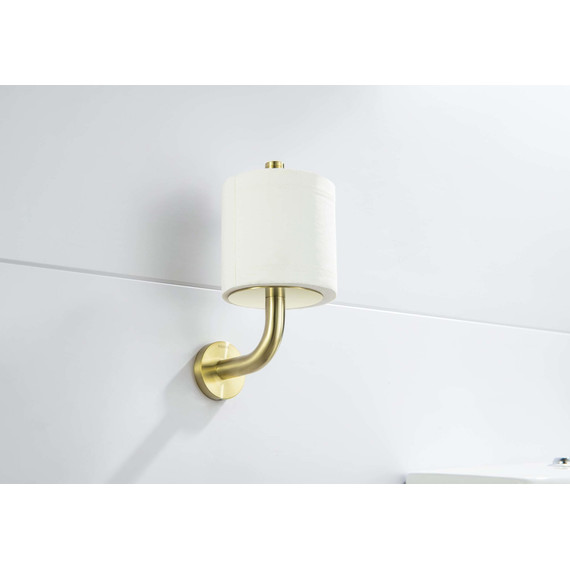 Держатель для туалетной бумаги Aquatek Оберон AQ4207BG, цвет золото шлифованное - фото 4