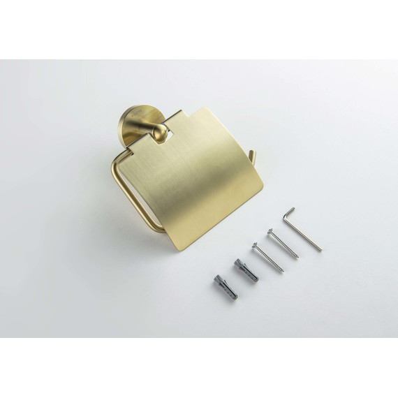 Держатель для туалетной бумаги Aquatek Оберон AQ4209BG, цвет золото шлифованное - фото 3