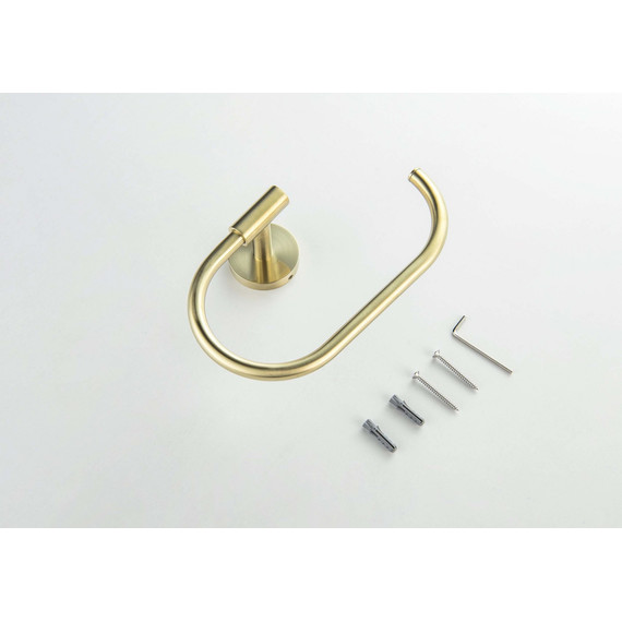 Кольцо для полотенец Aquatek Оберон AQ4221BG, цвет золото шлифованное - фото 3