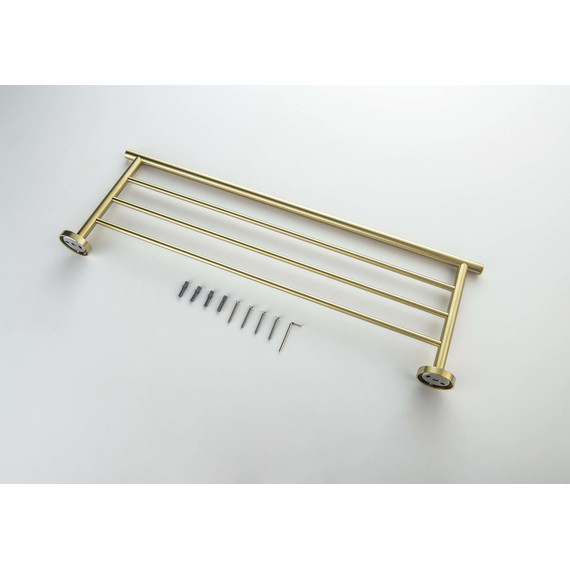 Полка для полотенец Aquatek Оберон AQ4222BG, цвет золото шлифованное - фото 3