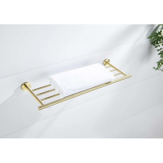 Полка для полотенец Aquatek Оберон AQ4222BG, цвет золото шлифованное - фото 6