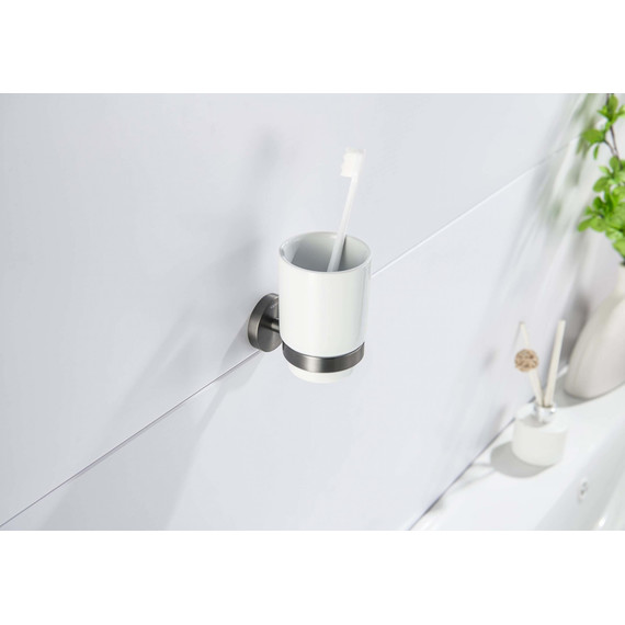 Стакан для зубных щеток Aquatek Бетта AQ4604BGM, цвет оружейная сталь - фото 4