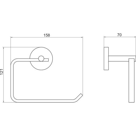 Держатель для туалетной бумаги Aquatek Бетта AQ4608MB, цвет чёрный матовый - фото 7