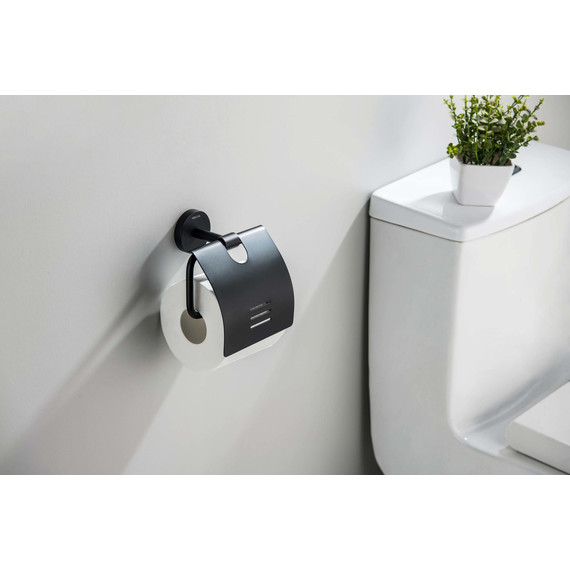 Держатель для туалетной бумаги Aquatek Бетта AQ4609MB, цвет чёрный матовый - фото 3